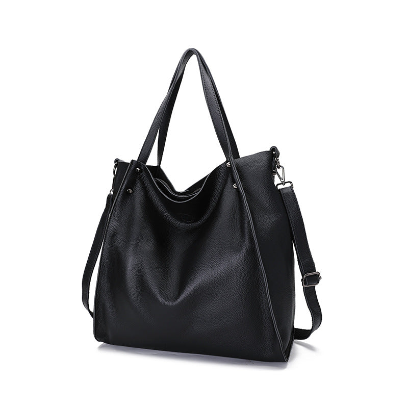 Women's Large Capacity Genuine Leather First Layer Handbags
