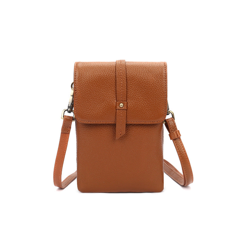Women's First Layer Cowhide Simple Cell Lightweight Bags
