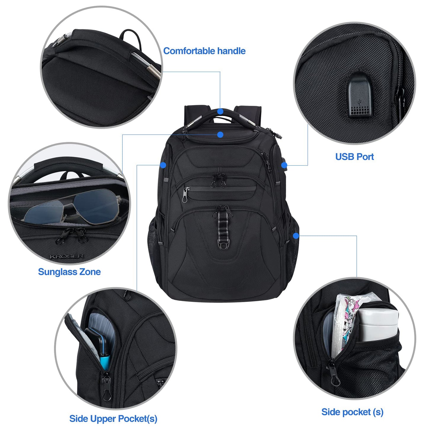 Men's Computer Large Capacity Business Notebook Backpacks