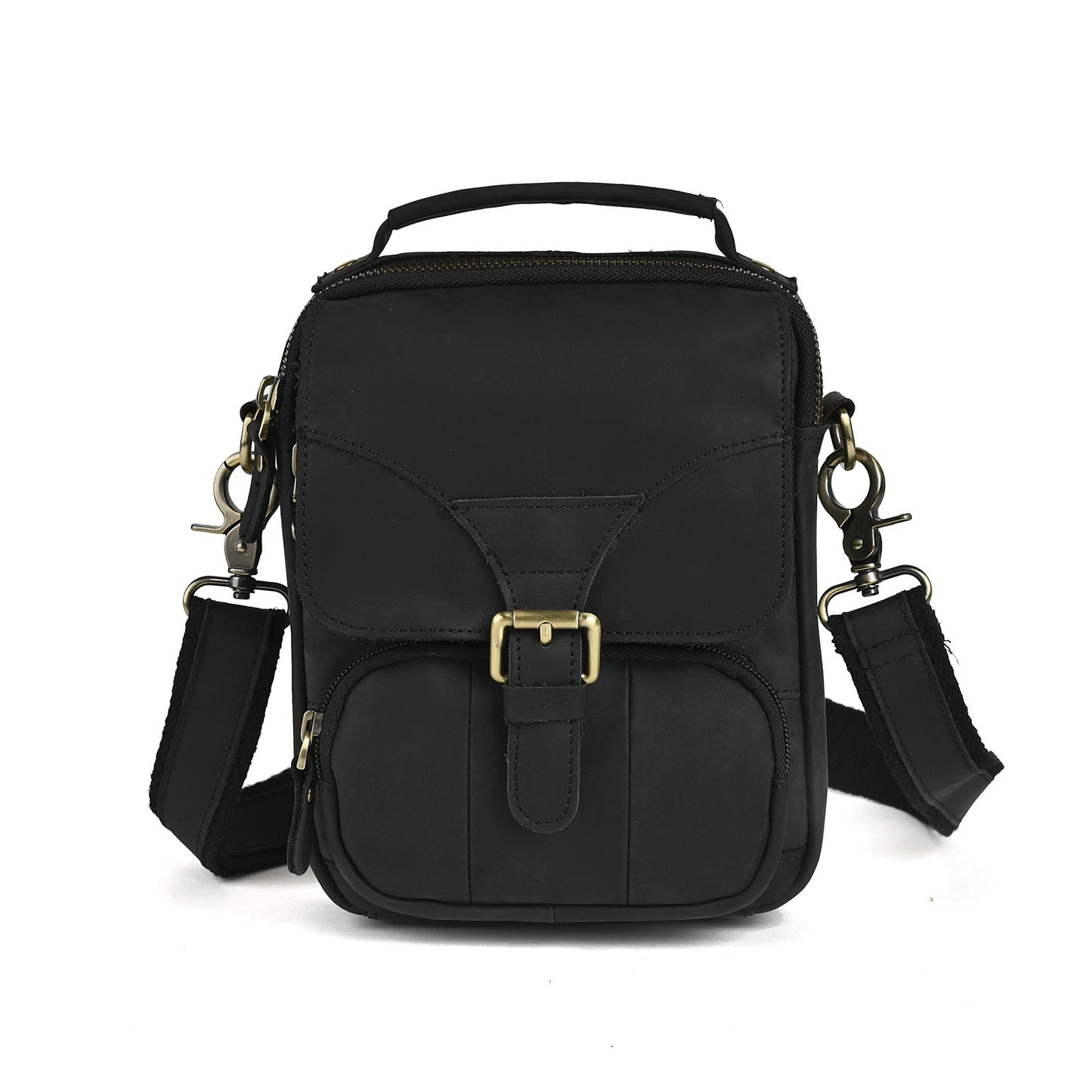 Men's Layer Crazy Horse Skin Cowhide Retro Trendy Men's Chest Bags