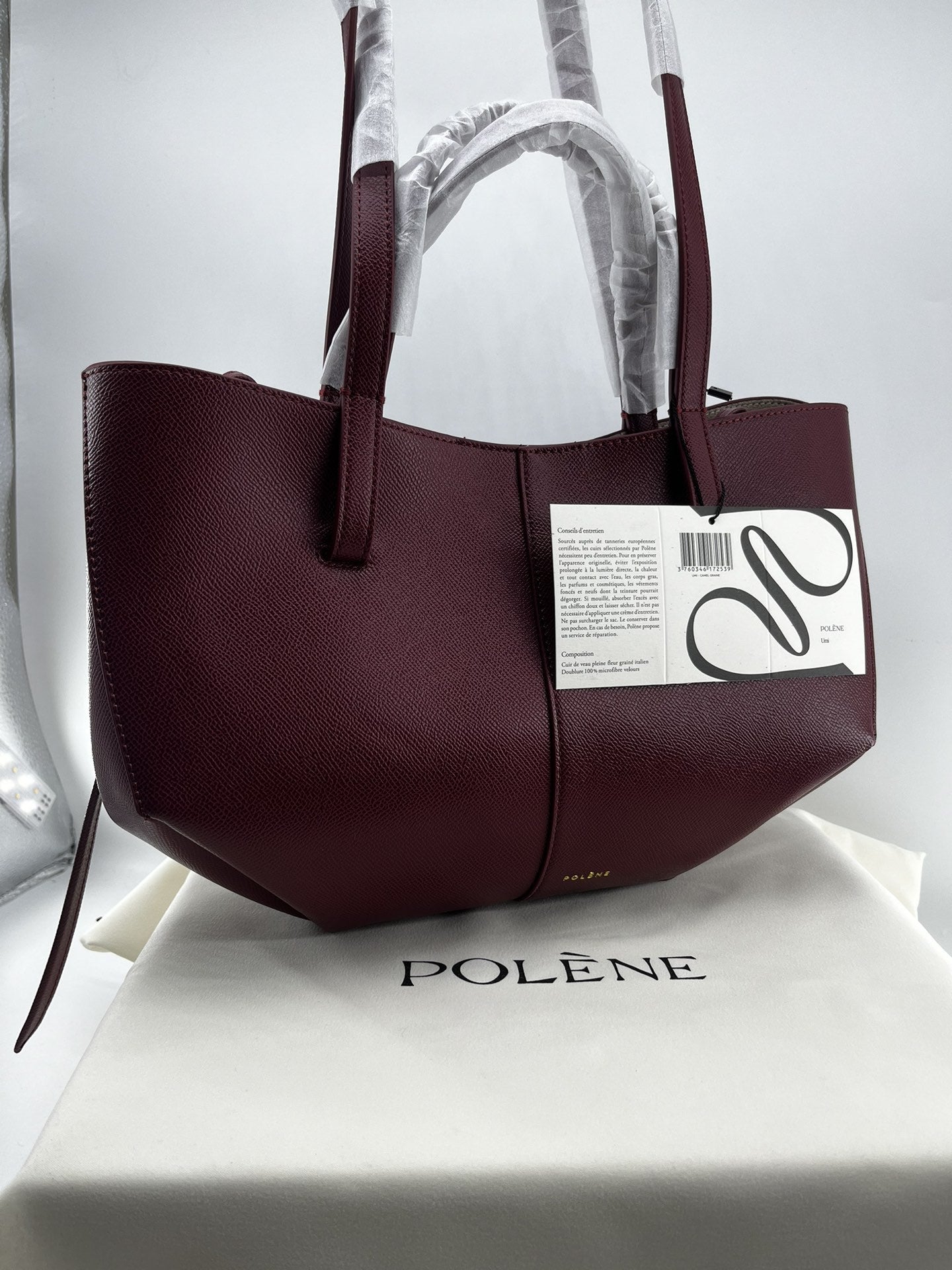 Women's French Cowhide Large Capacity Totes Pleated Shoulder Bags