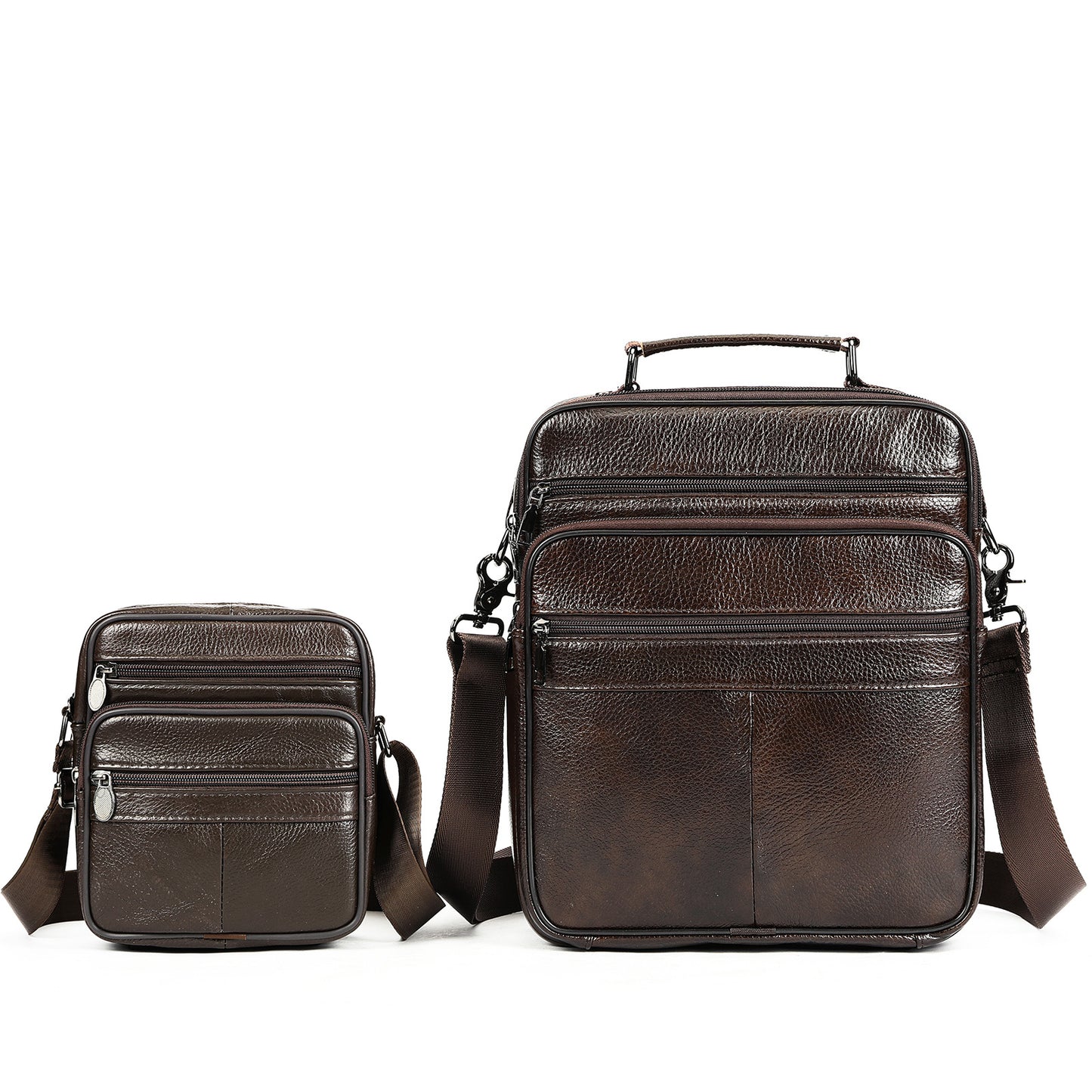 Men's First Layer Cowhide Large Capacity Portable Men's Shoulder Bags