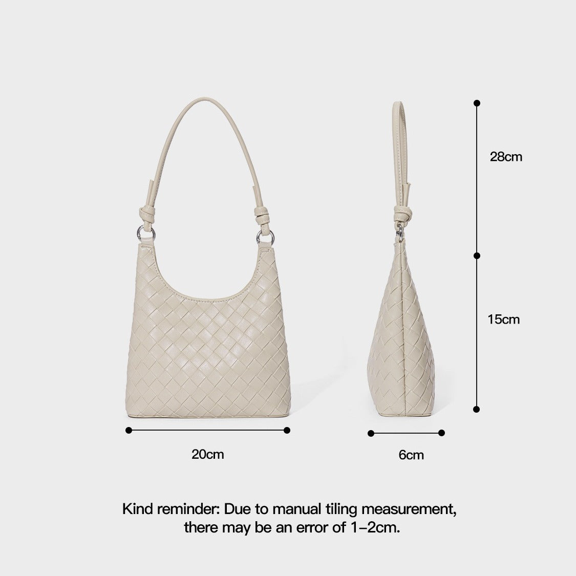 Leather Woven Shu Portable Vegetable Basket Shoulder Bags
