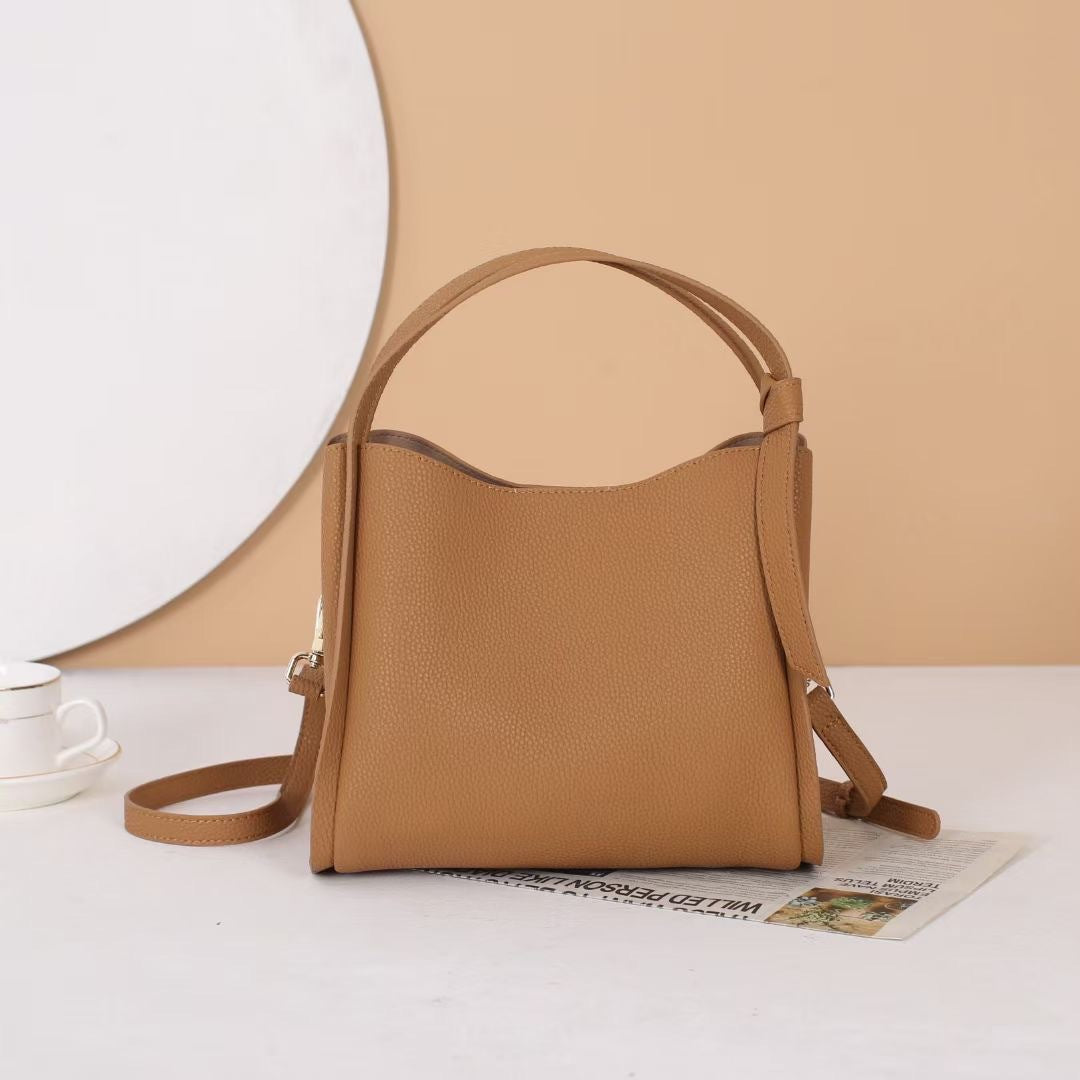 Women's Beautiful Genuine Leather Retro Portable Bucket Bags