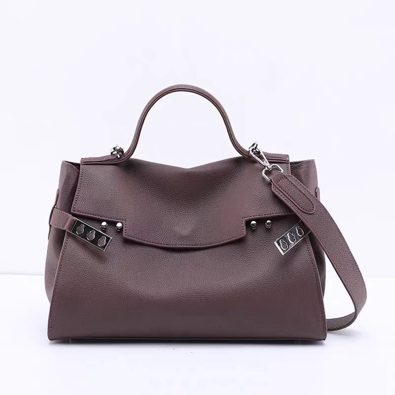 Women's Kelly High-grade Niche Leather Large Capacity Bags