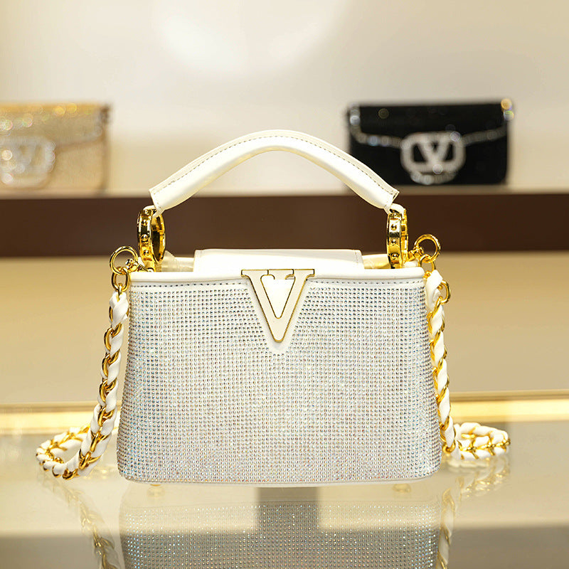 Women's Graceful Chaise Retro Diamonds Fashion Crossbody Bags