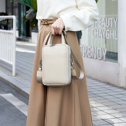 Women's Fashion Cowhide Trendy Simple Portable Genuine Crossbody Bags
