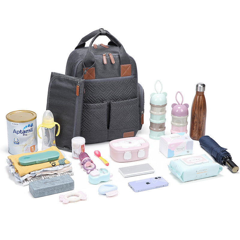 Large Capacity Embroidery Diaper Waterproof Portable Bags