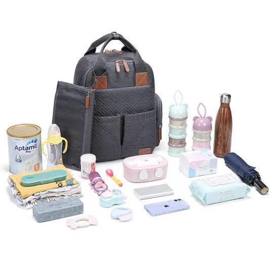 Large Capacity Embroidery Diaper Waterproof Portable Bags