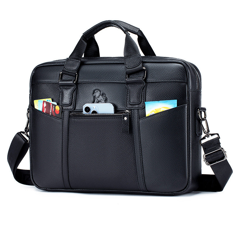 Men's Old Lion Leather Portfolio Inch Computer Men's Briefcases