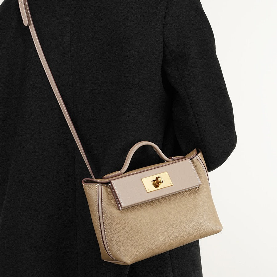 Layer Cowhide Dumpling Wings Style Kelly Shoulder Bags