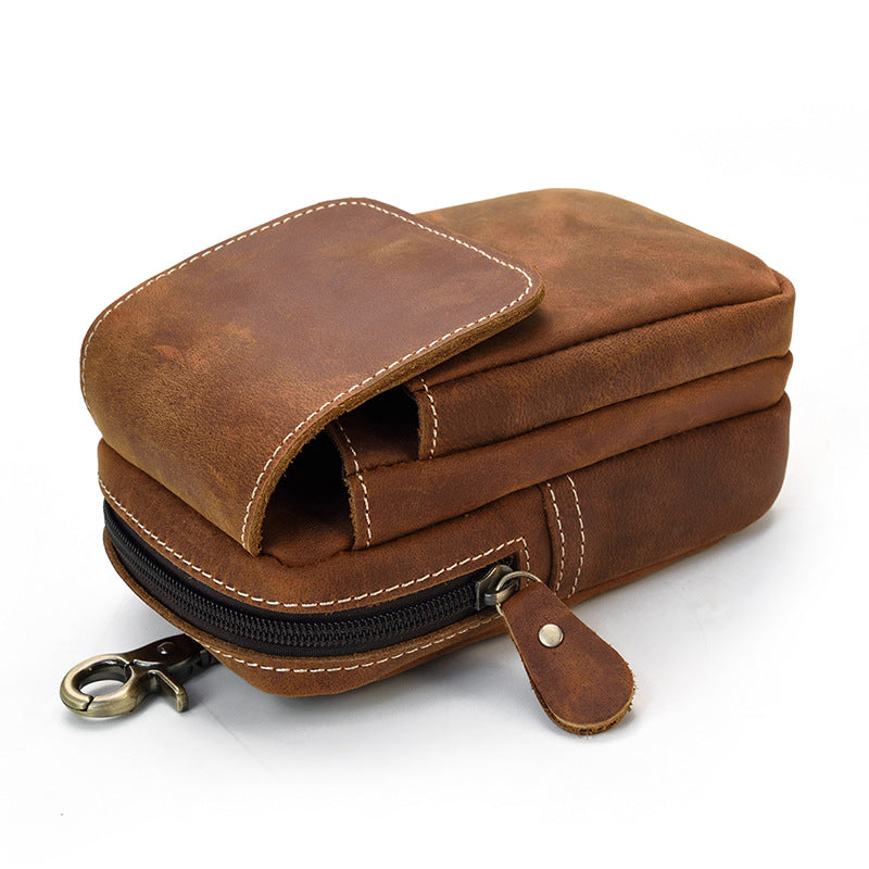 Men's Fashion Genuine Leather Leisure Multifunctional Wear Men's Waist Packs