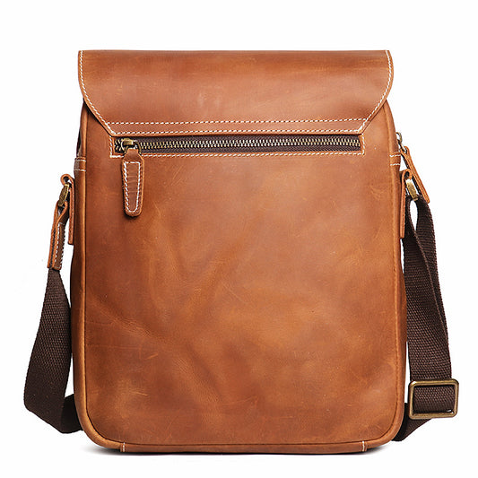 Women's & Men's & Genuine Leather Crazy Horse Retro Men's Shoulder Bags