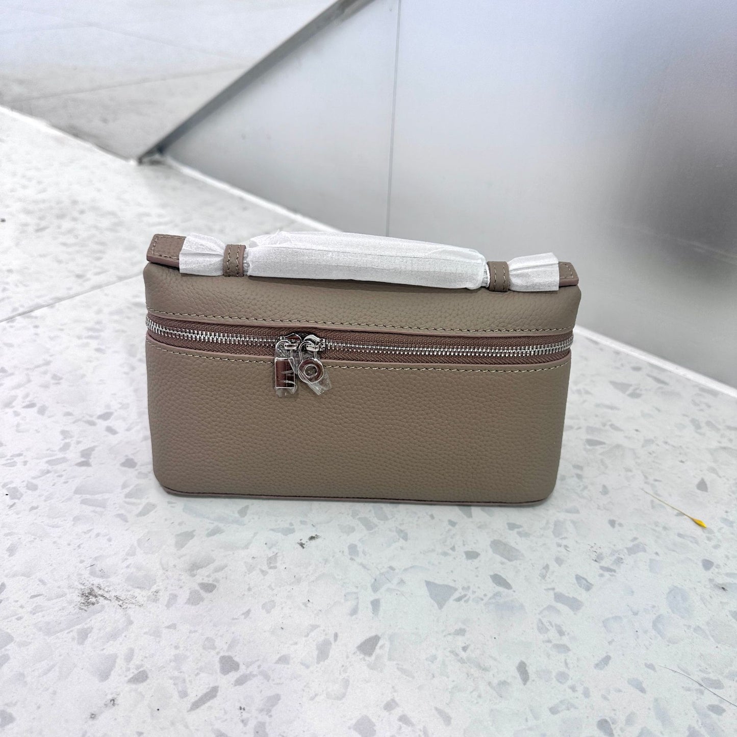 Women's Genuine Leather Lunch Box Kelly Lychee Pattern Shoulder Bags