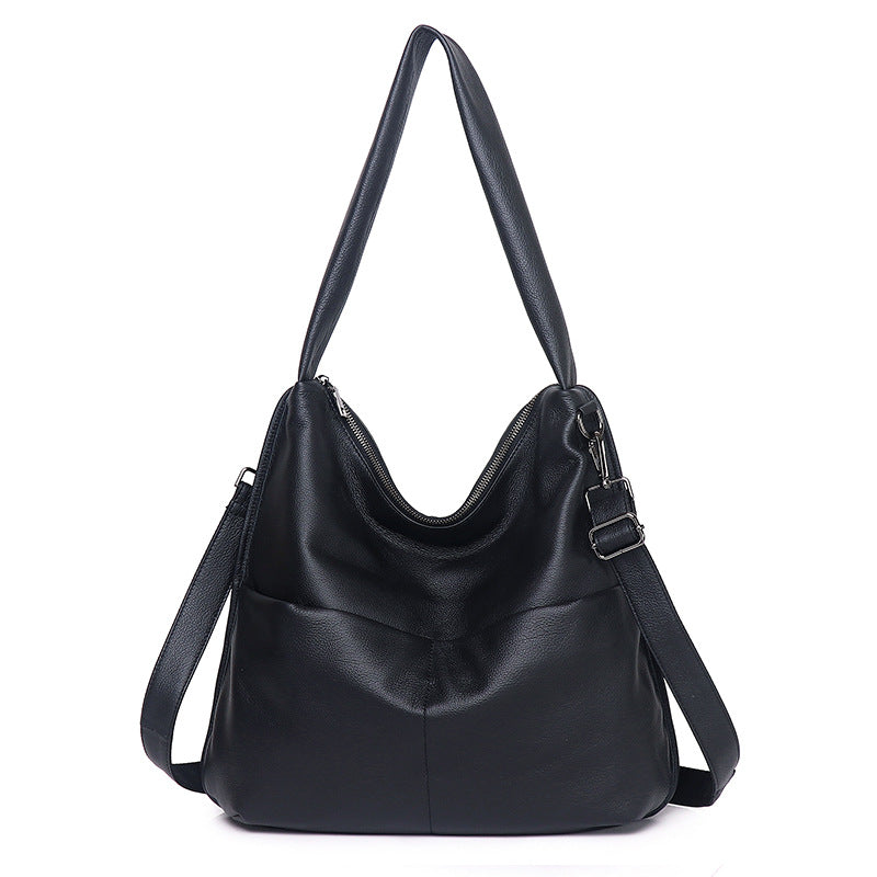 Women's Cute Lucky First Layer Cowhide Korean Style Large Capacity Shoulder Bags