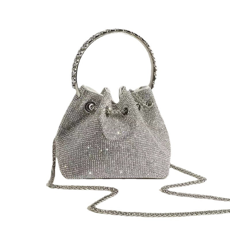 Women's Shiny Light Diamond High-grade Full Hand Bucket Bags