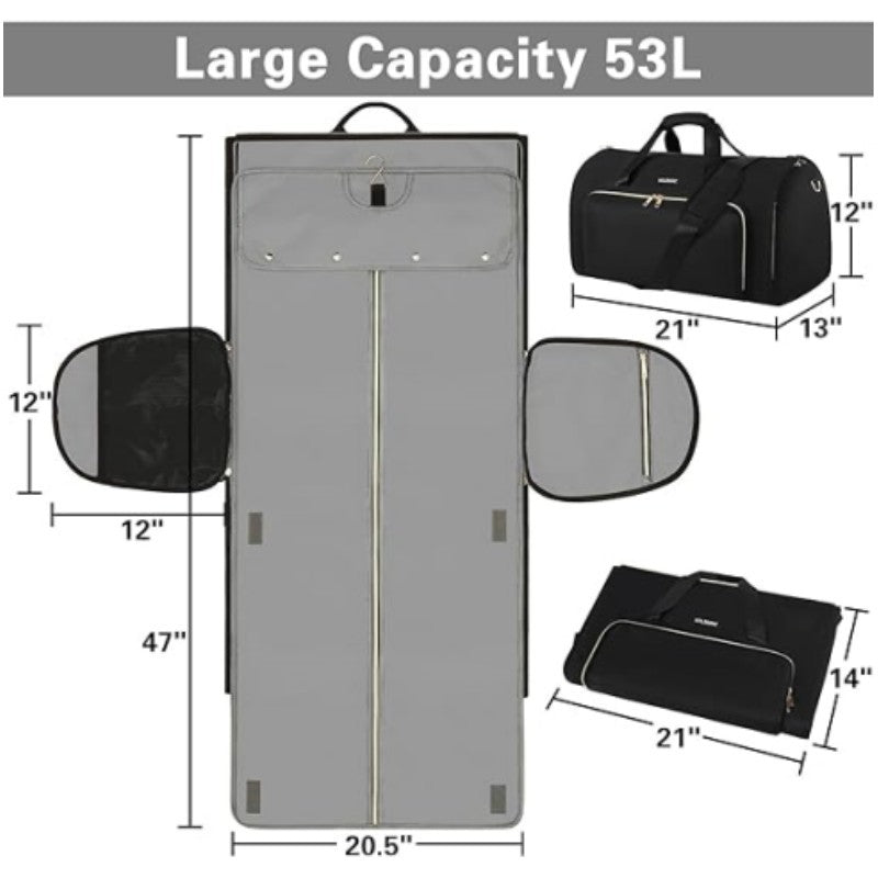 Convertible Garment Folding Storage Suit Rotatable Travel Bags