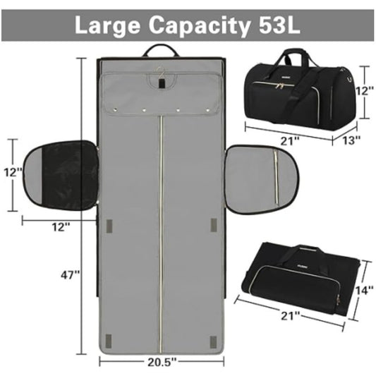 Convertible Garment Folding Storage Suit Rotatable Travel Bags