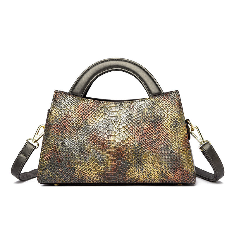 Women's Creative Versatile Snakeskin Pattern Mom Crossbody Bags