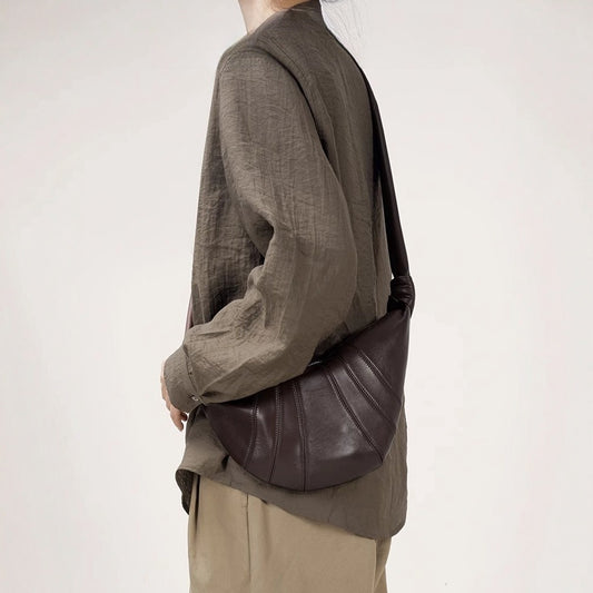 Niche Sheepskin Croissant Korean Style Idle Bags