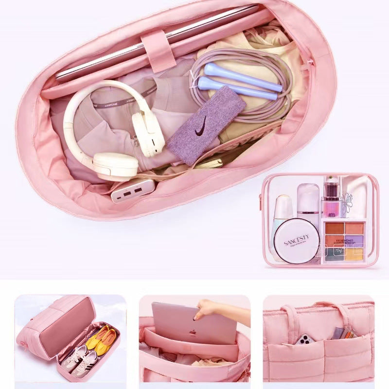 Women's Pretty Stylish Double Lightweight Fluffy Travel Bags