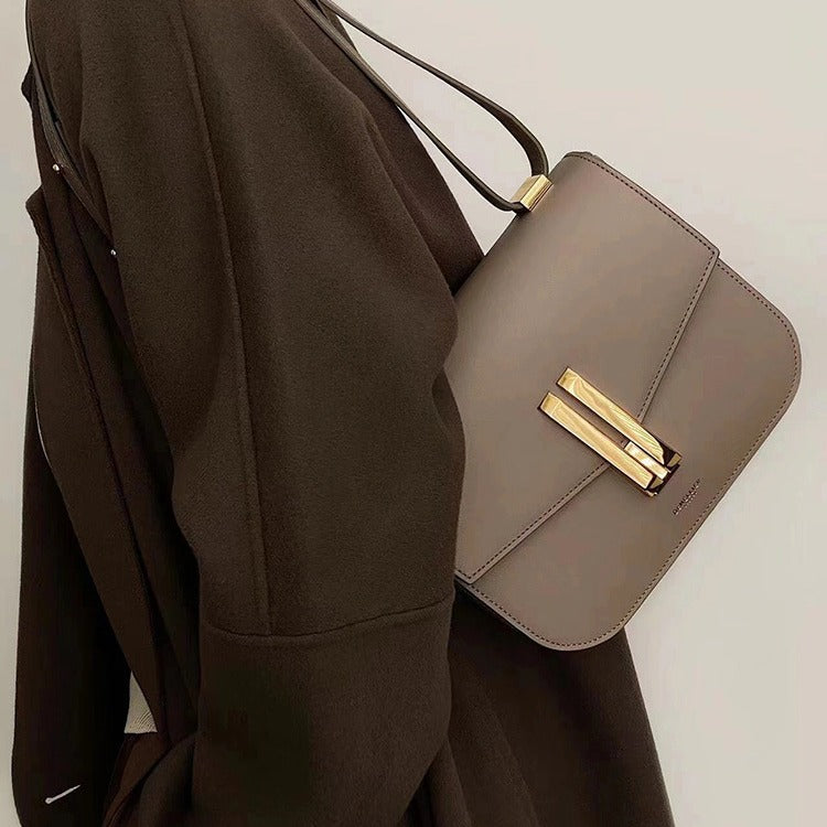 Niche Genuine Leather Light Luxury Bean Shoulder Bags