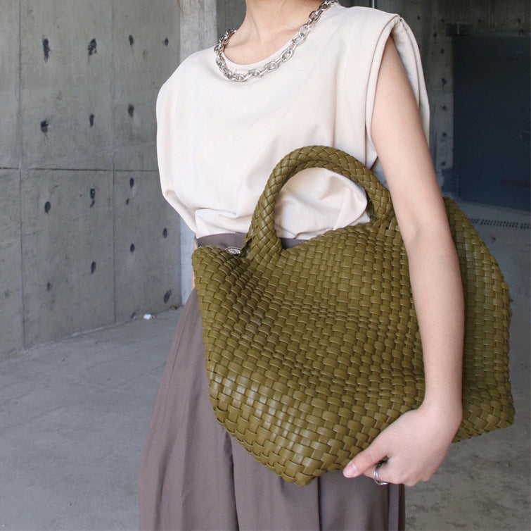 Women's Handmade Woven Portable Large Capacity Tote Bags