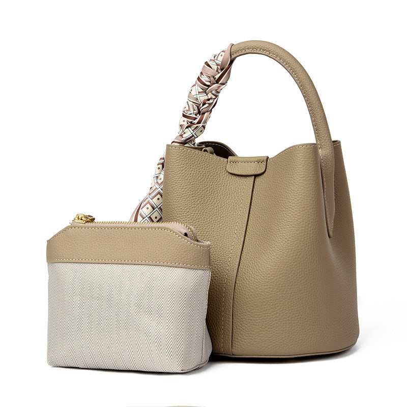 Women's Soft Leather Spring Light Luxury High-grade Bucket Bags