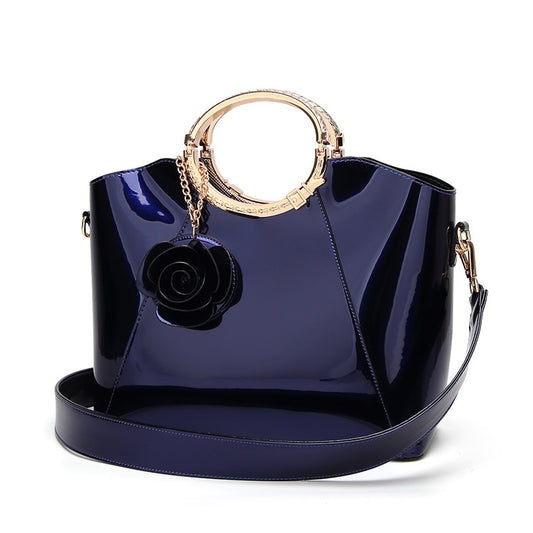 Women's Boutique Bright Leather Solid Color Korean Shoulder Bags