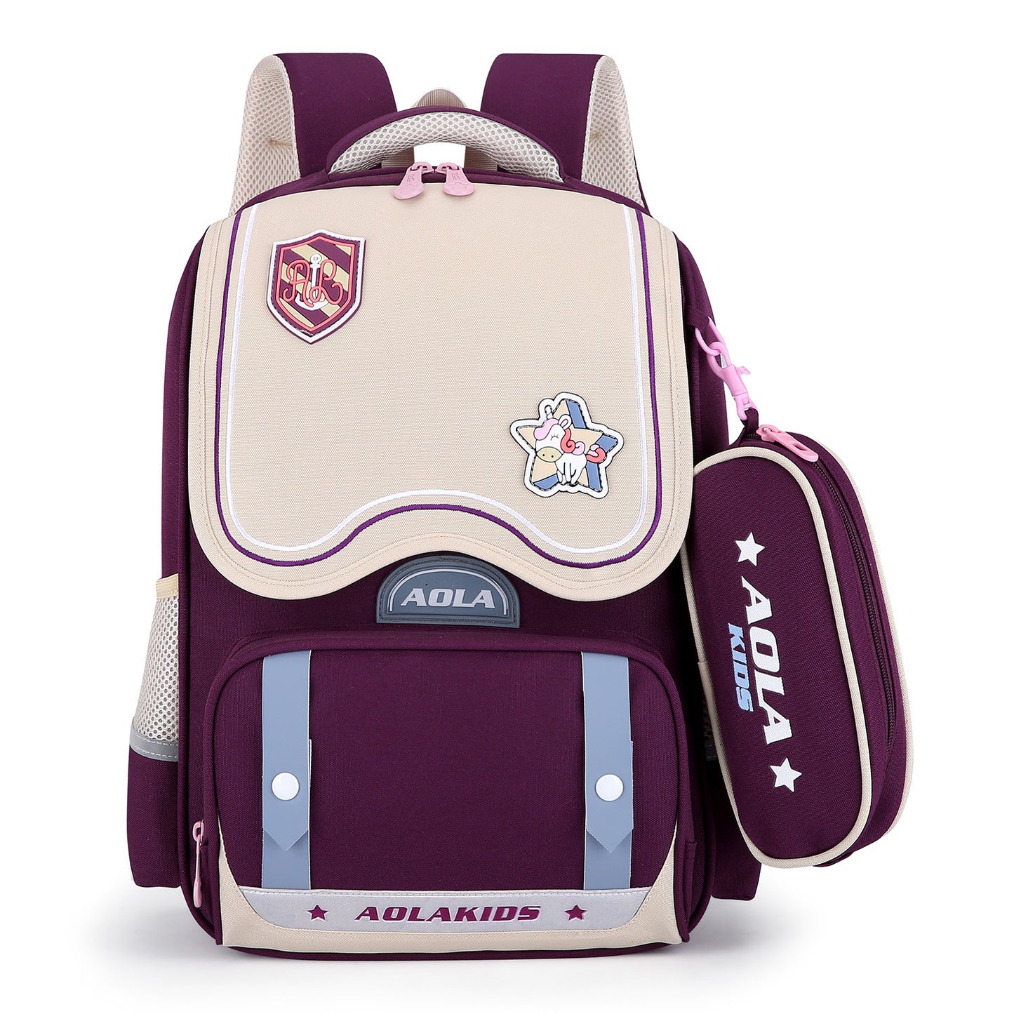 Colorful Primary Grade Spine Protection Lightweight Burden Alleviation Elementary School Students' Schoolbags