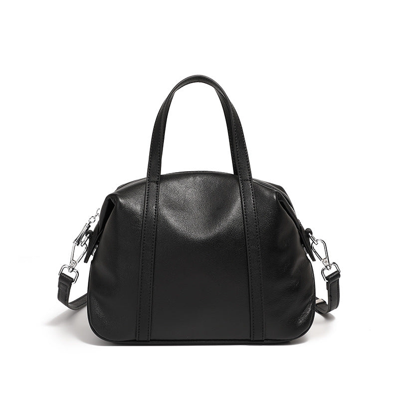 Women's High-grade Niche Leather Boston Pillow Portable Crossbody Bags
