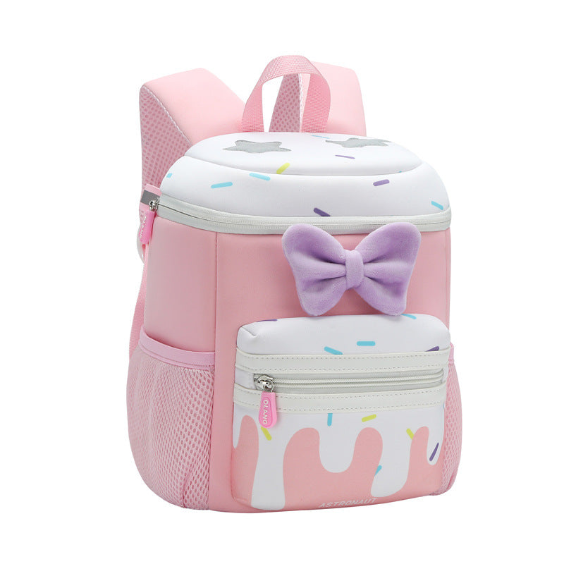 Children's Primary Bow Spine Protection Breathable Comfortable Elementary School Students' Schoolbags