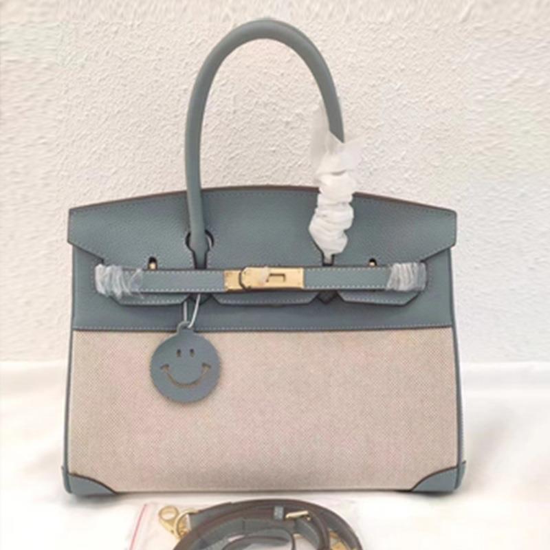 Women's Stitching Contrast Color One Kelly Large Handbags