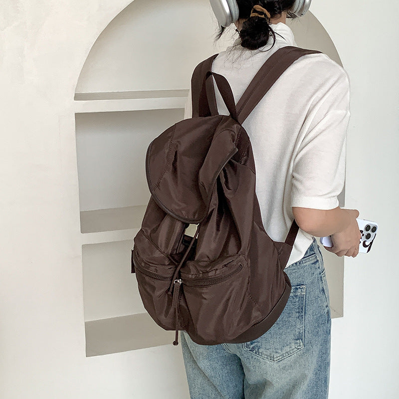 Women's Black Style Simple Nylon Fashion Waterproof Backpacks