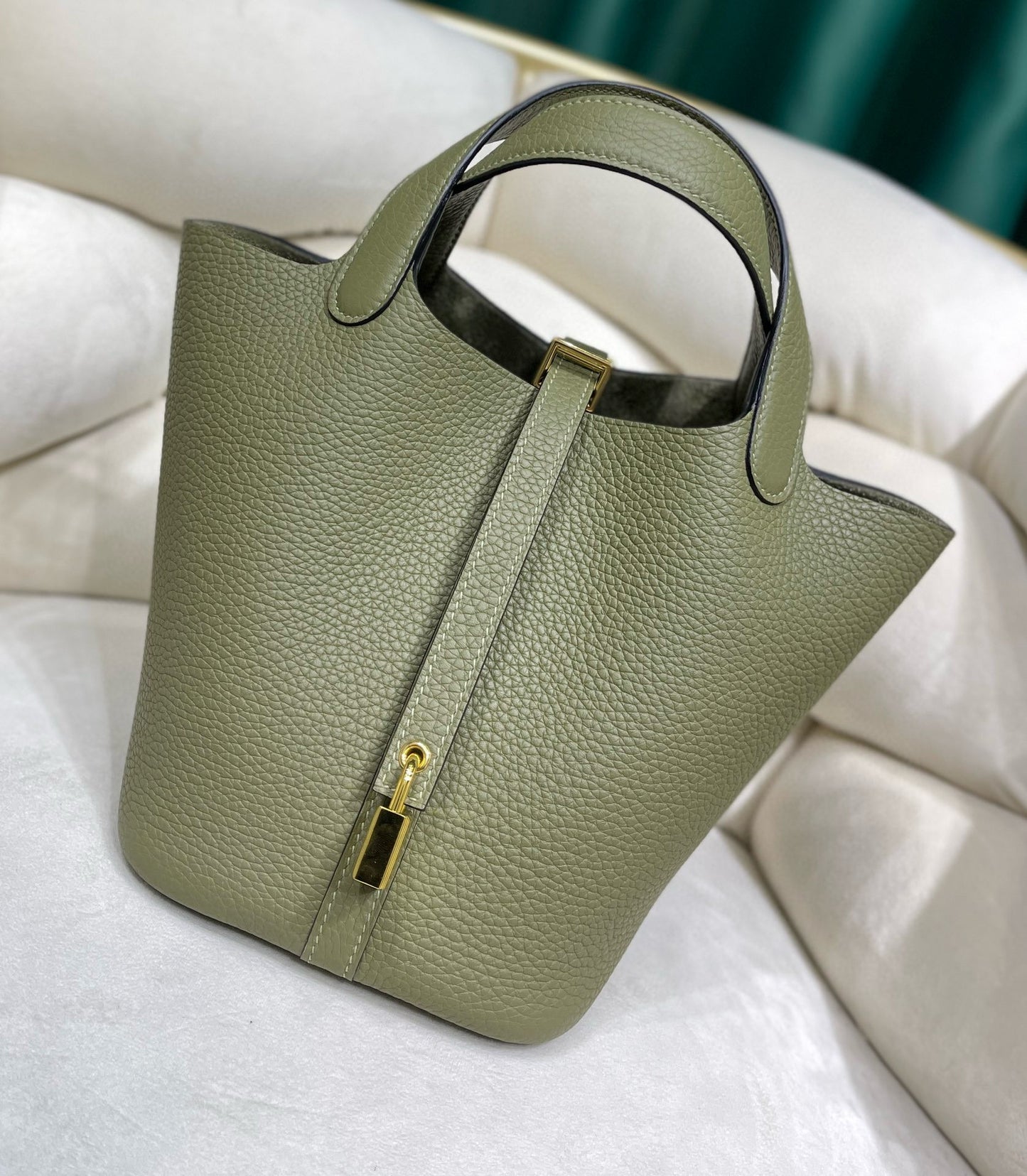 Women's First Layer Litchi Pattern Genuine Leather Bags
