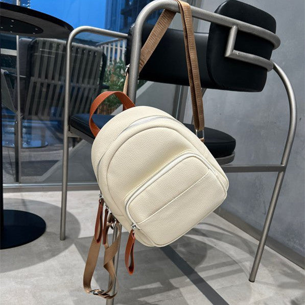 Women's Capacity Versatile Fashion Trend Soft Cowhide Backpacks