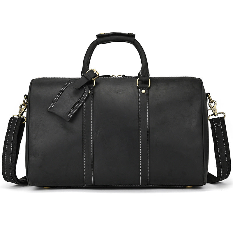 Men's Large Capacity Leather First Layer Cowhide Travel Bags