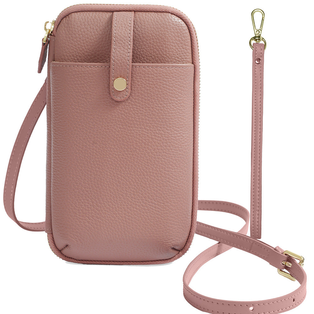 Women's Leather First Layer Cowhide Fashion Cell Phone Bags