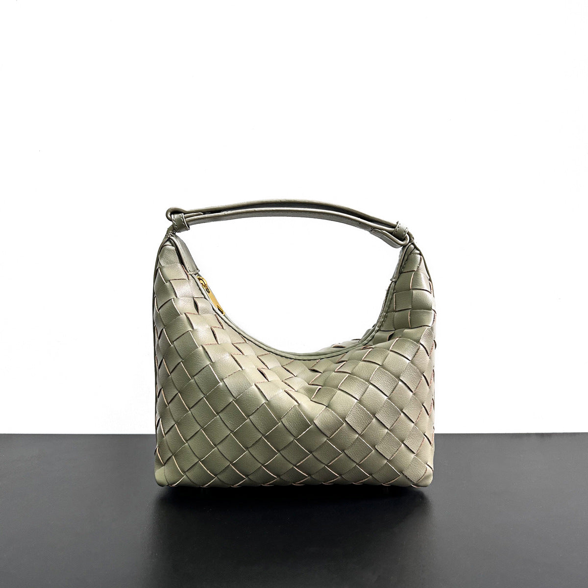 Leather Woven Lunch Box Portable High-grade Shoulder Bags