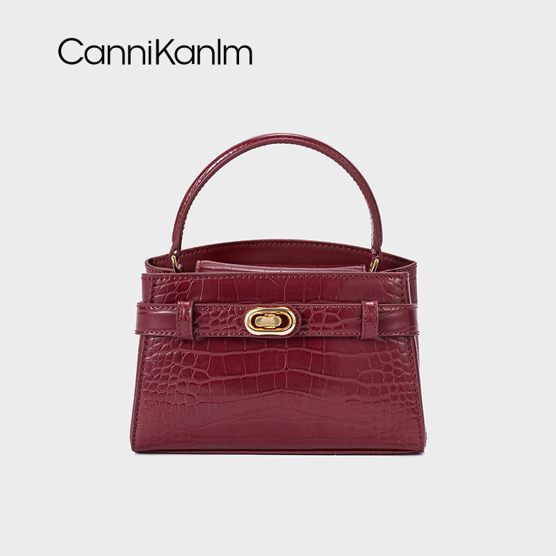 Women's Crocodile Pattern Size Portable Kelly Fashionable Shoulder Bags
