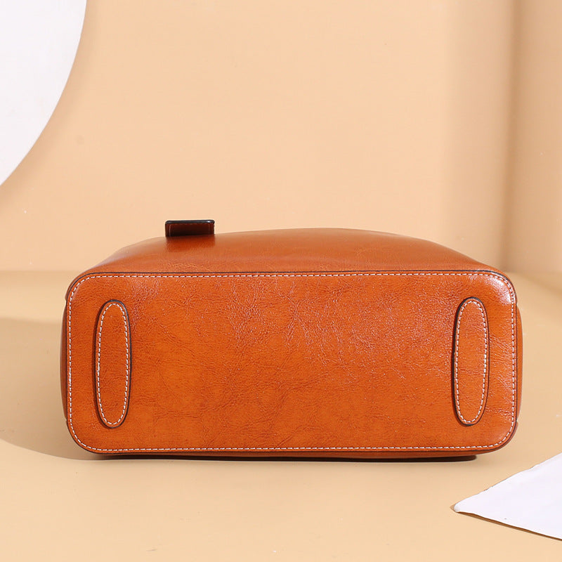 Women's Fashion Large Capacity Genuine Leather Advanced Handbags