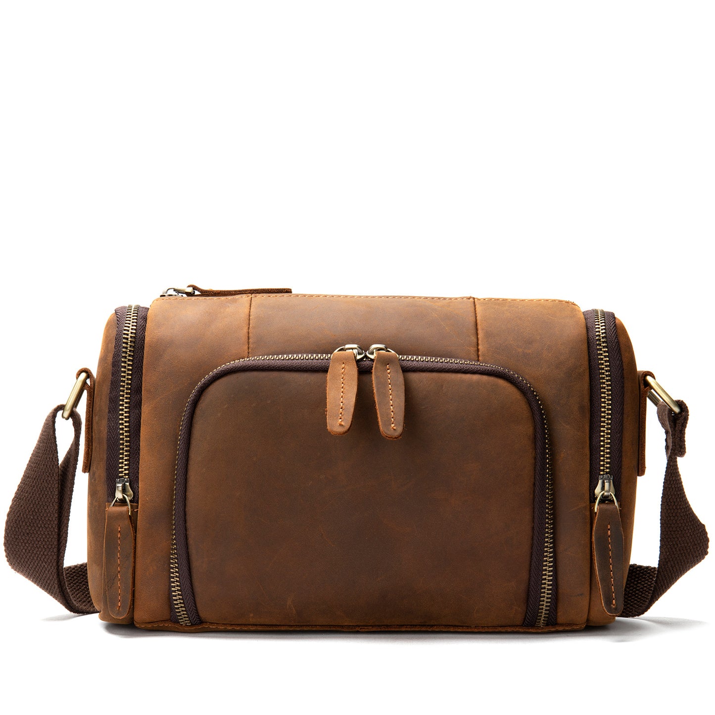 Men's Horizontal Leather Collection High-grade Large Capacity Men's Messenger Bags