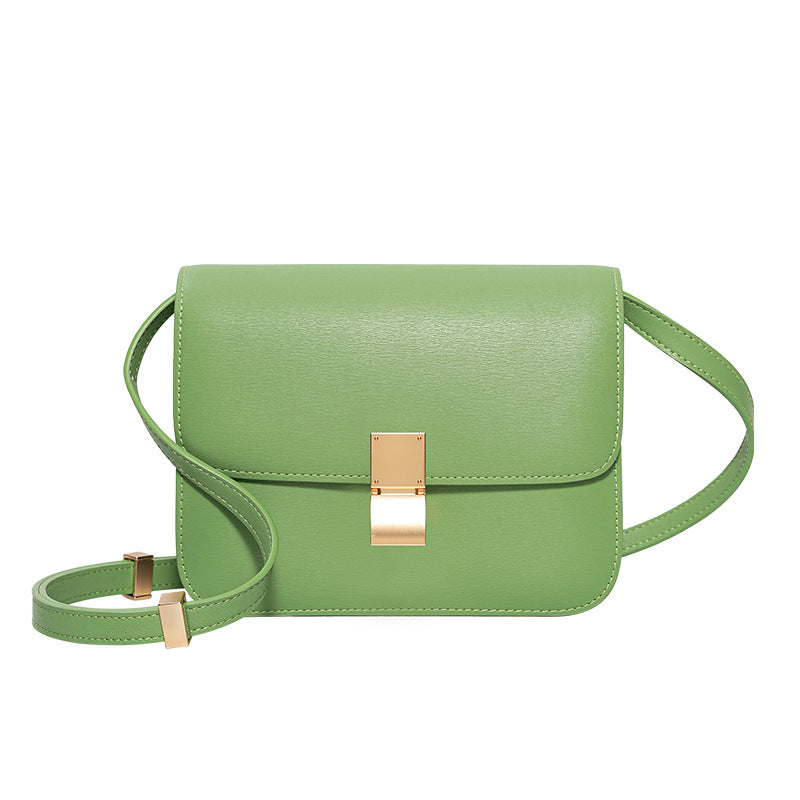 Women's Genuine Leather Retro Light Luxury Minority Joker Small Square Bags