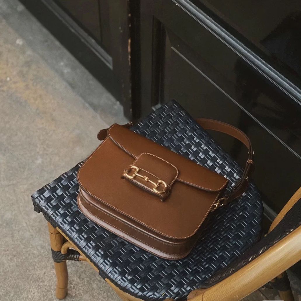 Women's Saddle Street Leather Simple Retro Shoulder Bags
