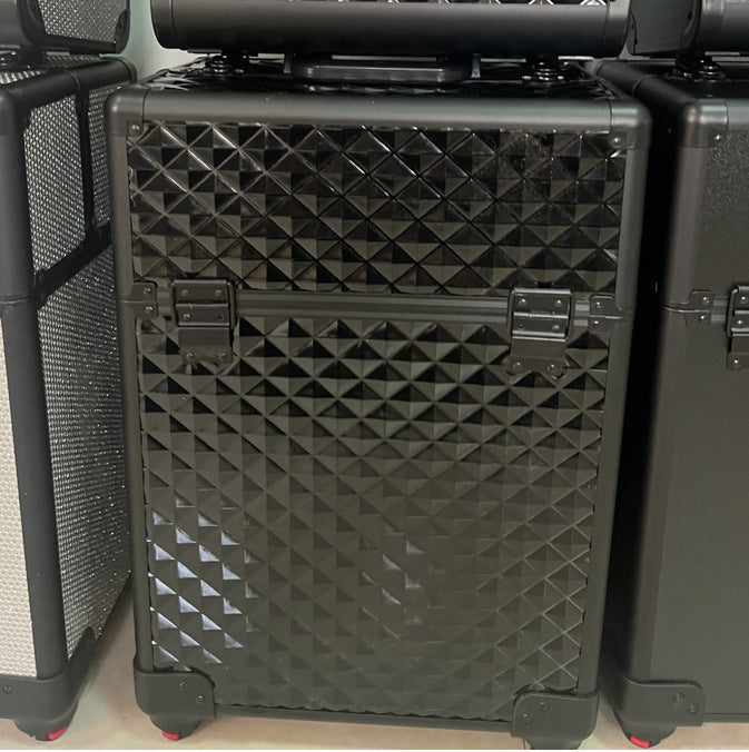 Large Capacity Water Cube Aluminum Alloy Cosmetic Cases