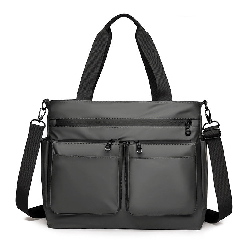 Men's Trendy Large Capacity Solid Color Business Men's Shoulder Bags
