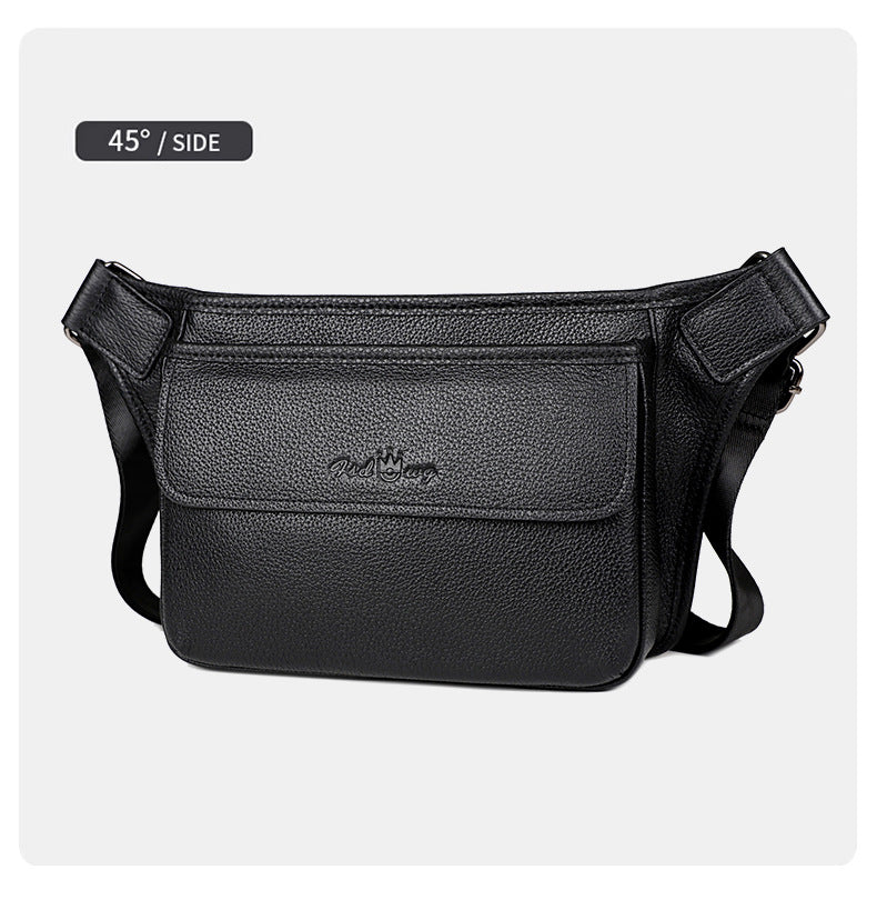 Men's Leather First Layer Cowhide Large Capacity Men's Messenger Bags