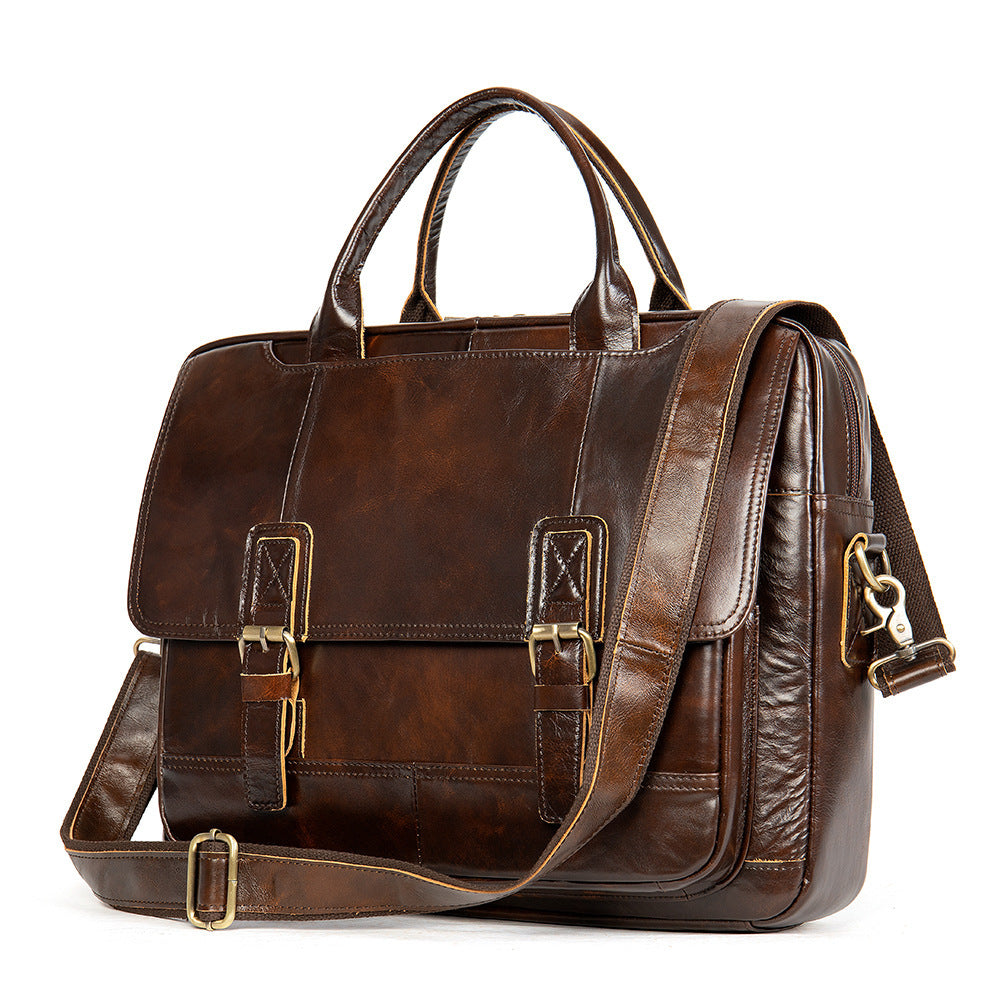 Men's Genuine Leather Business Computer Cowhide Fashion Men's Briefcases
