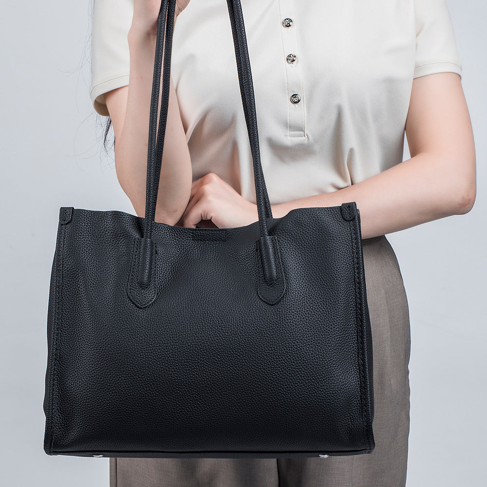 Women's Genuine Leather Niche Soft Versatile High Sense Tote Bags