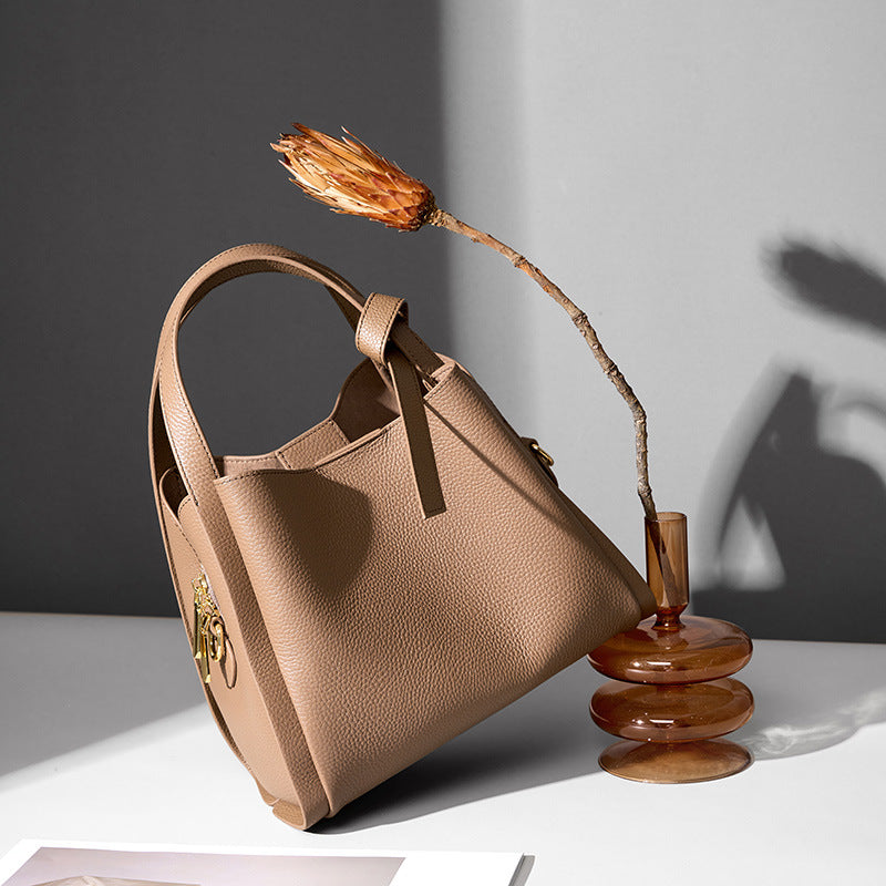 Women's Yan Leather Vegetable Basket To Give Crossbody Bags